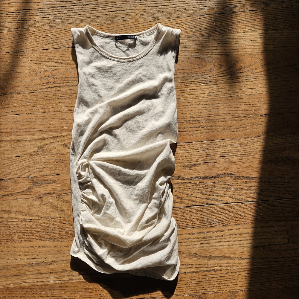 Zara Off-White Sleeveless Top